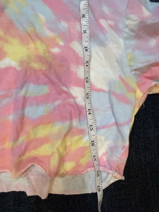 H&M Pastel Tie-Dye Cropped Tee - Pink, Yellow, Light Blue - Picture 7 of 7